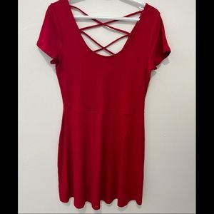 Hollister Red Ribbed Dress